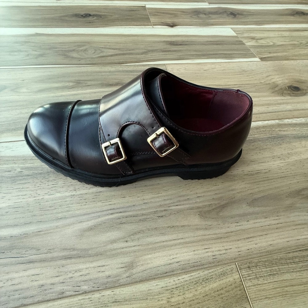 Electric Karma Scotty Double Monk Strap Oxford Shoes Lug Sole Burgundy 6‎ NWOT